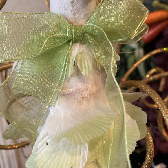 Balletina Rabbit Bunny 12” Hanging Tassel Ornament Decor Easter Green/coral - Picture 3 of 3